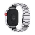 For Huawei Watch Fit3 MIJOBS Three-Beads Stainless Steel Watch Band(Silver) - 3