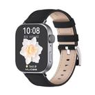For Huawei Watch Fit3 MIJOBS Genuine Leather Watch Band(Black) - 1