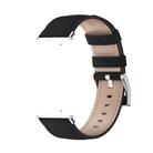 For Huawei Watch Fit3 MIJOBS Genuine Leather Watch Band(Black Silver) - 2