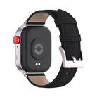 For Huawei Watch Fit3 MIJOBS Genuine Leather Watch Band(Black Silver) - 3