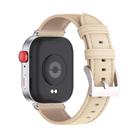 For Huawei Watch Fit3 MIJOBS Genuine Leather Watch Band(Beige Silver) - 3