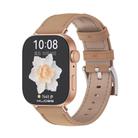 For Huawei Watch Fit3 MIJOBS Genuine Leather Watch Band(Apricot Rose Gold) - 1