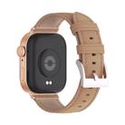 For Huawei Watch Fit3 MIJOBS Genuine Leather Watch Band(Apricot Rose Gold) - 3