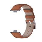 For Huawei Watch Fit3 MIJOBS Genuine Leather Watch Band(Brown Black) - 2