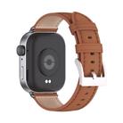 For Huawei Watch Fit3 MIJOBS Genuine Leather Watch Band(Brown Black) - 3