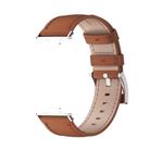 For Huawei Watch Fit3 MIJOBS Genuine Leather Watch Band(Brown Silver) - 2