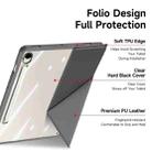 For Samsung Galaxy Tab S9 / S9 FE DUX DUCIS Magi Series Smart Leather Tablet Case(Grey) - 3