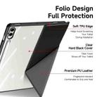 For Samsung Galaxy Tab S9+ / S9 FE+ DUX DUCIS Magi Series Smart Leather Tablet Case(Black) - 3