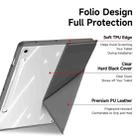 For Samsung Galaxy Tab S10 FE+ DUX DUCIS Magi Series Smart Leather Tablet Case(Grey) - 3