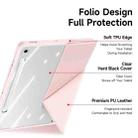 For Samsung Galaxy Tab S10 FE+ DUX DUCIS Magi Series Smart Leather Tablet Case(Pink) - 3
