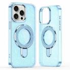 For iPhone 16 Pro Max Glitter Ring Holder MagSafe Phone Case(Blue) - 1