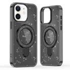 For iPhone 11 Glitter Ring Holder MagSafe Phone Case(Black) - 1