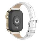 For Huawei Watch Fit3 MIJOBS Slim Genuine Leather Watch Band(White Light Gold) - 3