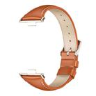 For Huawei Watch Fit3 MIJOBS Slim Genuine Leather Watch Band(Orange Light Gold) - 2