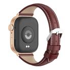 For Huawei Watch Fit3 MIJOBS Slim Genuine Leather Watch Band(Wine Red Rose Gold) - 3