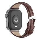 For Huawei Watch Fit3 MIJOBS Slim Genuine Leather Watch Band(Coffee Black) - 3