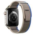 For Apple Watch SE 2023 44mm Dual-Section Loop Nylon Watch Band(Blue Grey) - 1