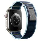 For Apple Watch SE 2023 40mm Dual-Section Loop Nylon Watch Band(Storm Blue) - 1