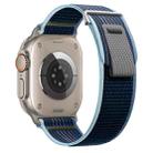 For Apple Watch Ultra 2 49mm Dual-Section Loop Nylon Watch Band(Storm Blue) - 1