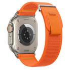 For Apple Watch Ultra 2 49mm Dual-Section Loop Nylon Watch Band(Orange) - 1