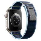 For Apple Watch Series 9 45mm Dual-Section Loop Nylon Watch Band(Storm Blue) - 1