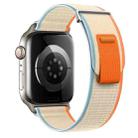 For Apple Watch Series 9 41mm Dual-Section Loop Nylon Watch Band(Milk White) - 1