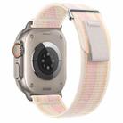 For Apple Watch Ultra 49mm Dual-Section Loop Nylon Watch Band(Starlight Pink) - 1