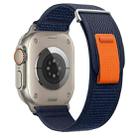 For Apple Watch Ultra 49mm Dual-Section Loop Nylon Watch Band(Dark Blue) - 1