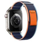 For Apple Watch Series 8 41mm Dual-Section Loop Nylon Watch Band(Dark Navy Blue) - 1