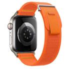 For Apple Watch SE 2022 44mm Dual-Section Loop Nylon Watch Band(Orange) - 1