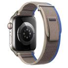 For Apple Watch Series 7 41mm Dual-Section Loop Nylon Watch Band(Blue Grey) - 1