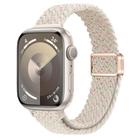 For Apple Watch SE 2023 44mm Slim Magnetic Buckle Nylon Braided Watch Band(Spring Sakura) - 1