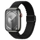 For Apple Watch SE 2023 40mm Slim Magnetic Buckle Nylon Braided Watch Band(Black) - 1