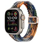 For Apple Watch Ultra 2 49mm Slim Magnetic Buckle Nylon Braided Watch Band(Camouflage Colorful) - 1