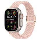 For Apple Watch Ultra 2 49mm Slim Magnetic Buckle Nylon Braided Watch Band(Starlight Pink) - 1