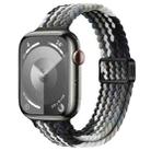 For Apple Watch Series 9 45mm Slim Magnetic Buckle Nylon Braided Watch Band(Dark Chocolate) - 1