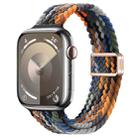 For Apple Watch Series 9 45mm Slim Magnetic Buckle Nylon Braided Watch Band(Camouflage Colorful) - 1