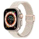 For Apple Watch Ultra 49mm Slim Magnetic Buckle Nylon Braided Watch Band(Spring Sakura) - 1