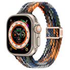 For Apple Watch Ultra 49mm Slim Magnetic Buckle Nylon Braided Watch Band(Camouflage Colorful) - 1