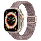 For Apple Watch Ultra 49mm Slim Magnetic Buckle Nylon Braided Watch Band(Smoke Purple) - 1