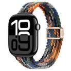 For Apple Watch Series 10 42mm Slim Magnetic Buckle Nylon Braided Watch Band(Camouflage Colorful) - 1