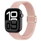 For Apple Watch Series 10 42mm Slim Magnetic Buckle Nylon Braided Watch Band(Cream Pink Sand) - 1