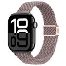 For Apple Watch Series 10 42mm Slim Magnetic Buckle Nylon Braided Watch Band(Smoke Purple) - 1