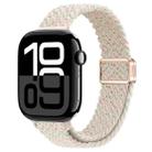 For Apple Watch Series 10 46mm Slim Magnetic Buckle Nylon Braided Watch Band(Spring Sakura) - 1