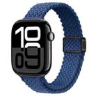 For Apple Watch Series 10 46mm Slim Magnetic Buckle Nylon Braided Watch Band(Atlantic Blue) - 1