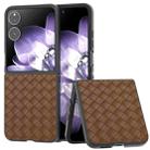 For Xiaomi Mix Flip Black Frame Woven Texture PU Phone Case(Brown) - 1