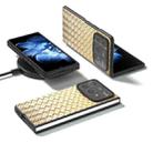 For Xiaomi Mix Fold 4 Black Frame Woven Texture PU Phone Case(Gold) - 2