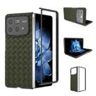 For Xiaomi Mix Fold 4 Black Frame Woven Texture PU Phone Case(Green) - 1