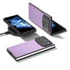 For Xiaomi Mix Fold 4 Black Frame Woven Texture PU Phone Case(Purple) - 2