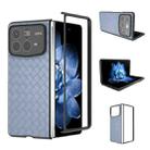 For Xiaomi Mix Fold 4 Black Frame Woven Texture PU Phone Case(Light Blue) - 1